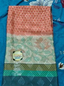 Beautiful Peach & Green Saree