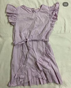Lavender Ruffled Midi Dress
