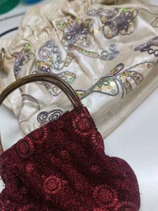 Unique embroidered hand bag 1+1 free!