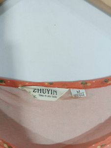 Coral Printed Casual Top (Women)