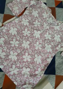 🩷 Floral Kurta Top
