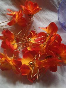 Floral Hair Pins - Set of 10 Accents