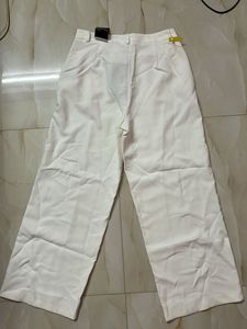Van Heusen Chic White Wide Leg Pants | Quantity-1