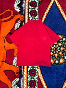 Red oversized tshirt Sleeve T-Shirt