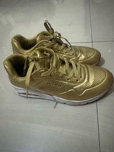Gold Skechers Sneakers