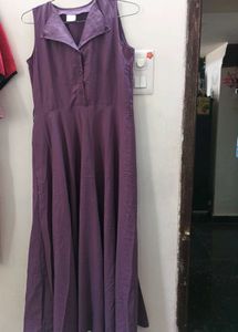 Elegant Purple Sleeveless Dress