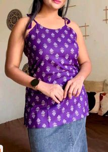 Purple short kurti