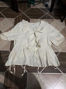 cute cream top