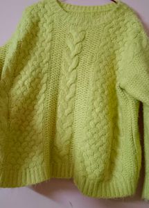 Neon Yellow Knit Pullover