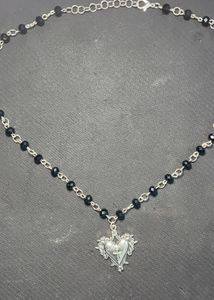 Gothic Heart Beaded Necklace