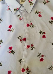 Light Blue Floral Print Top