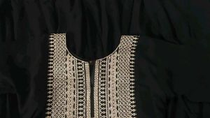 Designer Embroidered black gown
