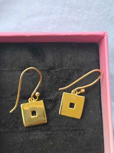 Chic Mint Square Earrings SS925 gold.plated
