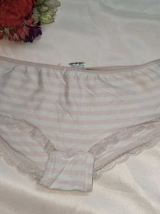 Striped Lace Trim Briefs