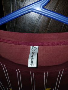 Maroon Striped "Lucky" T-Shirt