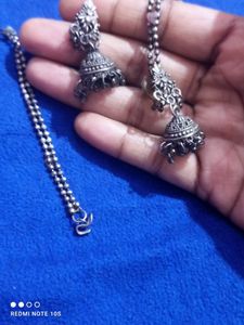 GA Beautiful Black Metal Earring With Tana