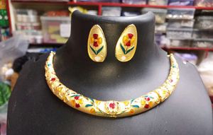 Gold Plated Necklace and Earring Set