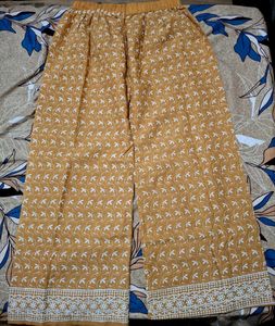 Peach Printed Palazzo Pants