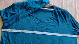 Lace Detail Teal Dress