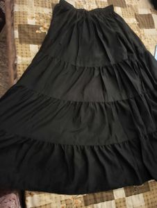 Tiered Black Skirt with kurti