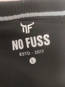 Black "NO FUSS" Crewneck Top