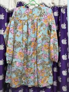 Bohemian Floral Print Kurta  cord set