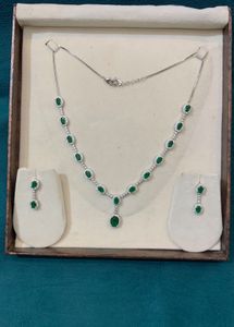 92.5 pure silver Necklace and Earring Set (wt:-17.