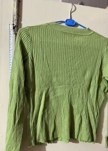 Light green V neck sweater