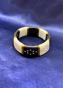 Classic Black and White Square Bracelet