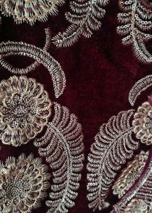 Elegant Embroidered Velvet Jacket with net dupatta