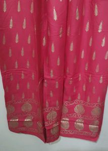 Red Palazzo pant leaf paisley floral Gold print