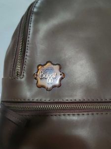 Stylish Brown Leather Backpack