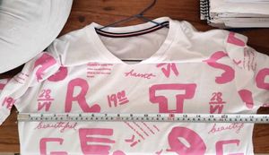 White &amp; Pink T-Shirt