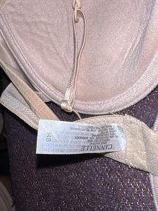 Comfortable Beige Lace Trim Bra