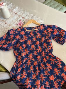 Navy Floral Print Dress/Tunic