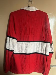 Red Long Sleeve Rugby Shirt