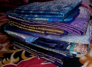 11 pc Luxurious Brocade Fabric Sarees
