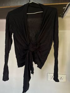 Black Tie Front Cardigan