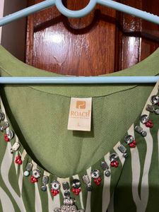 Stylish Green Zebra Print Kurta
