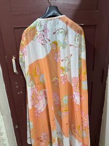 Orange Floral shrug