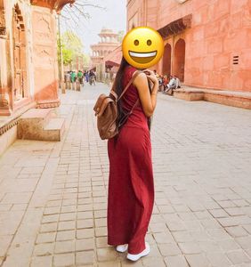 Elegant Red Maxi Dress with Slit
