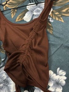 Ruched Drawstring Tank Top