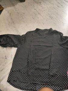Chic Polka Dot Puff Sleeve Top