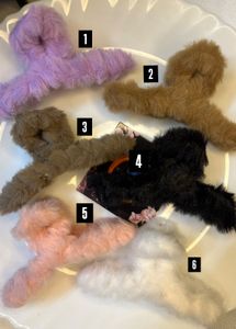 Fluffy Faux Fur Hair Claw Clips