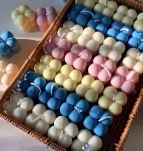 Decorative Bubble Candles Set pack of 4