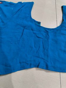 Vibrant Blue Embroidered Blouse
