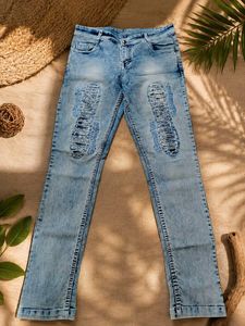 Ripped Light Wash  Women Jeans