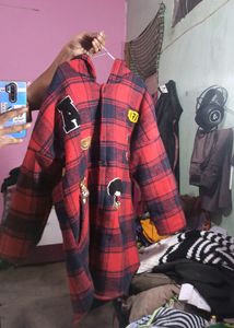 Cute Red And Black Shacket