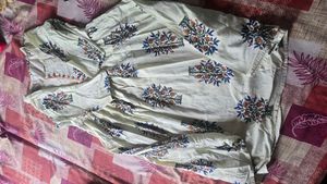 Chic Tree Print Cotton Kurta