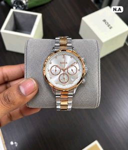 BOSS Chronograph Watch ⌚✨Elegant gold-tone finish